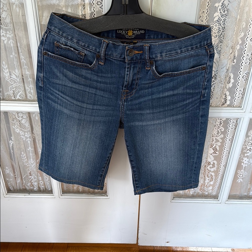 Lucky Brand Women's Dark Blue Denim Shorts